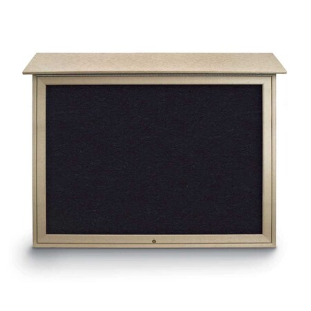 United Visual Products Indoor Enclosed Combo Board, 42"x32", White Frame/Grey & Dark Spruce UVCB4232W-GREY-DRKSPR